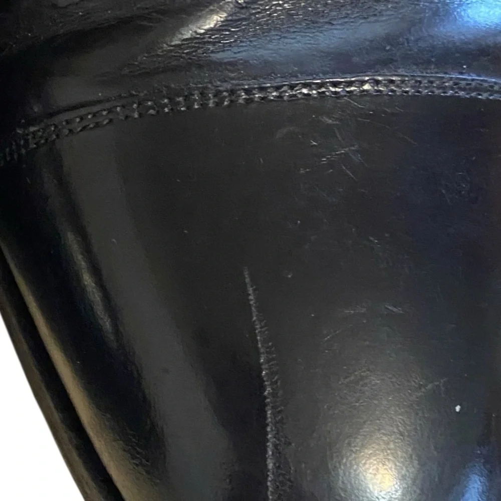 Johnston & Murphy Men’s 11D Black Leather‎ Cap Toe Oxford Dress Shoes Italy
